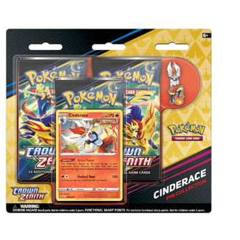 Pokemon TCG Crown Zenith Pin Collection Cinderace