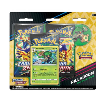 Pokemon TCG Crown Zenith Pin Collection Rillaboom