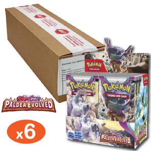 Pokemon TCG Paldea Evolved 6x Booster Box Sealed Case