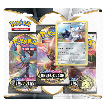 Pokemon TCG Rebel Clash 3 Pack Blister Duraludon