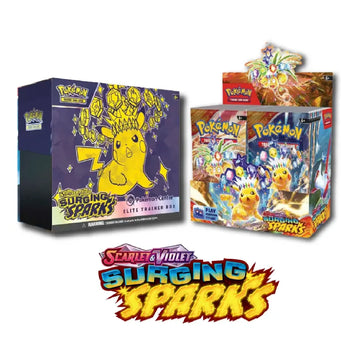 Pokemon TCG Surging Sparks Booster Box Elite Trainer Box Bundle