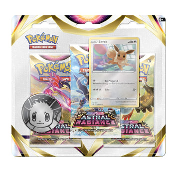 Pokemon TCG Astral Radiance 3 Booster Packs Eevee Promo