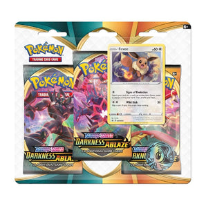 Pokemon TCG Darkness Ablaze 3 Pack Blister Eevee