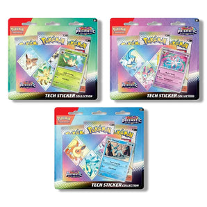 Pokemon TCG Prismatic Evolutions Tech Sticker Art Set Bundle