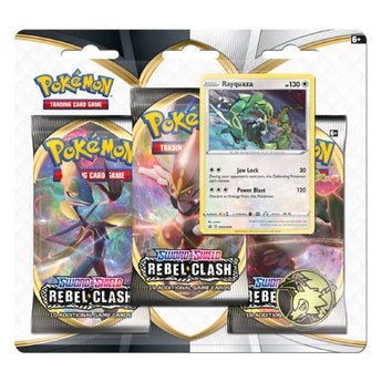 Pokemon TCG Rebel Clash 3 Pack Blister Rayquaza
